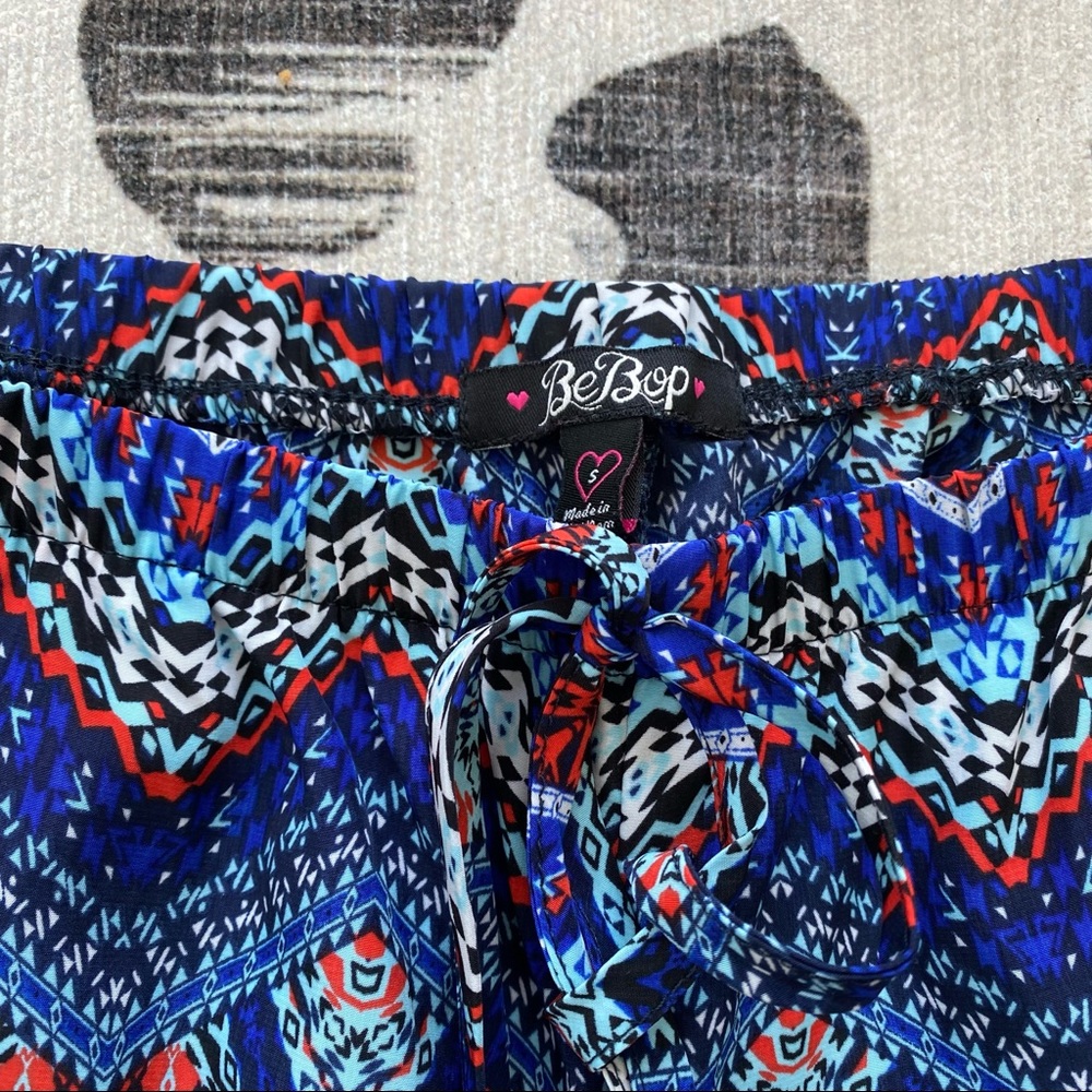 Blue Patterned Pants - Picture 3 of 4